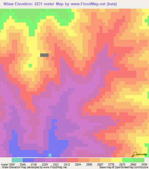Nilaw,Afghanistan Elevation Map