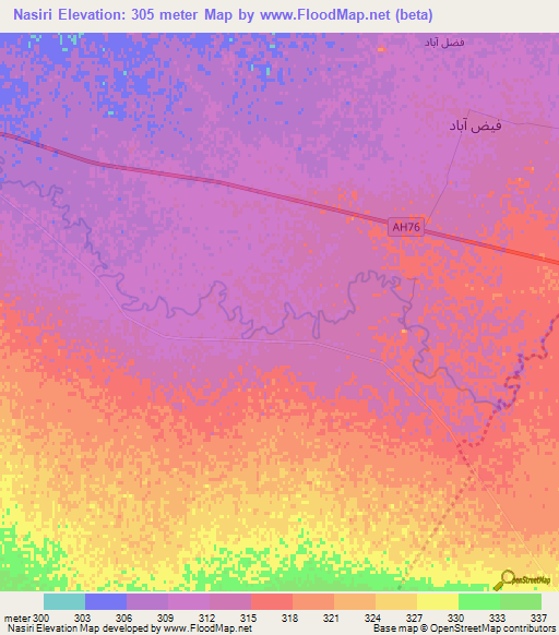 Nasiri,Afghanistan Elevation Map