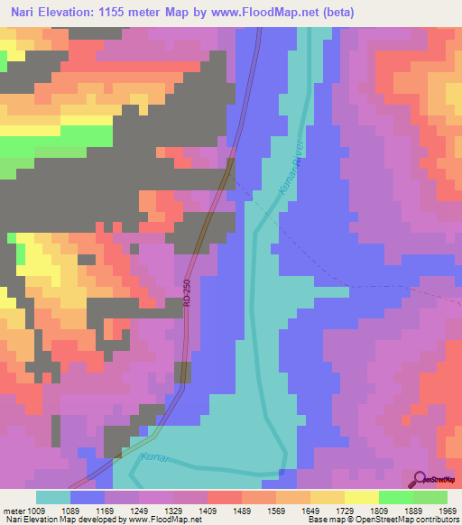 Nari,Afghanistan Elevation Map
