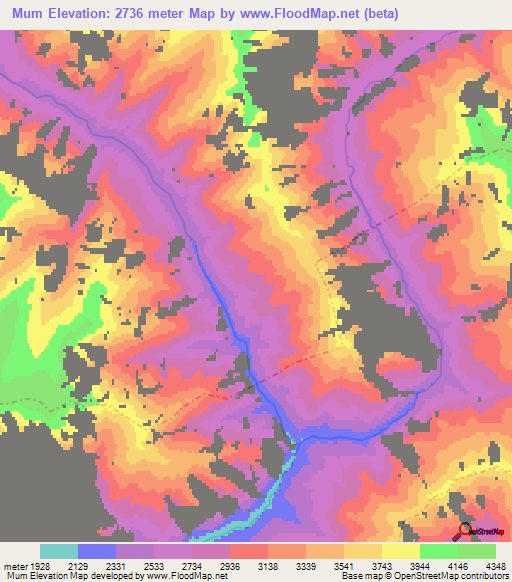 Mum,Afghanistan Elevation Map
