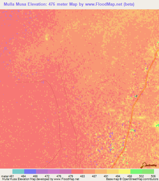 Mulla Musa,Afghanistan Elevation Map