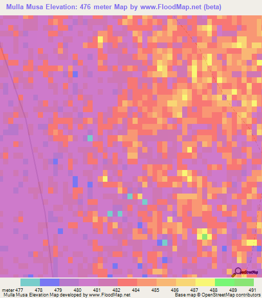 Mulla Musa,Afghanistan Elevation Map