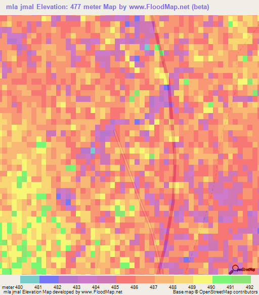 mla jmal,Afghanistan Elevation Map