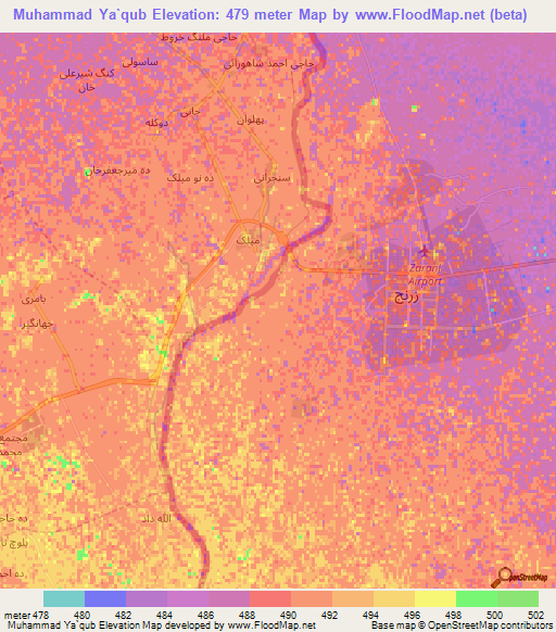Muhammad Ya`qub,Afghanistan Elevation Map