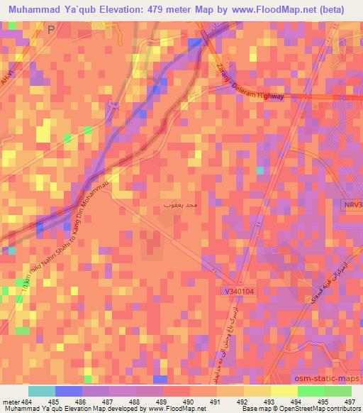 Muhammad Ya`qub,Afghanistan Elevation Map