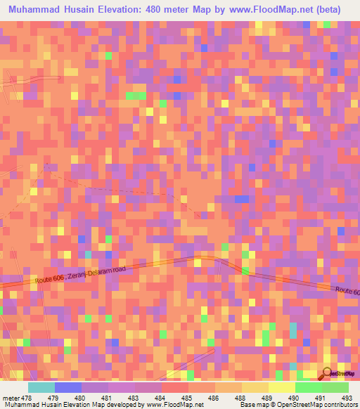 Muhammad Husain,Afghanistan Elevation Map