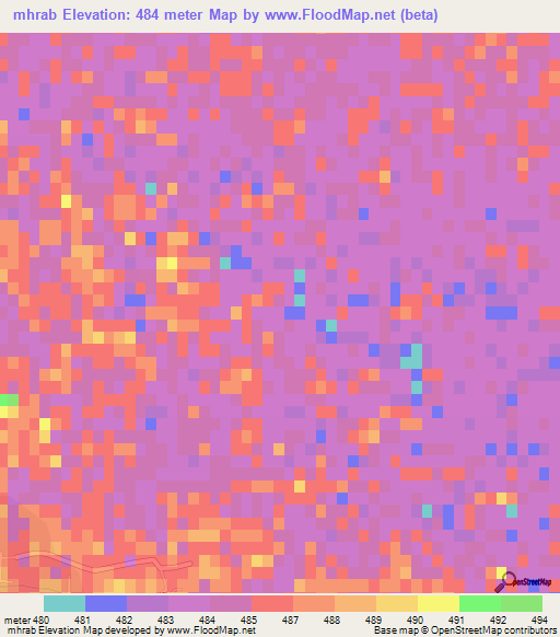 mhrab,Afghanistan Elevation Map