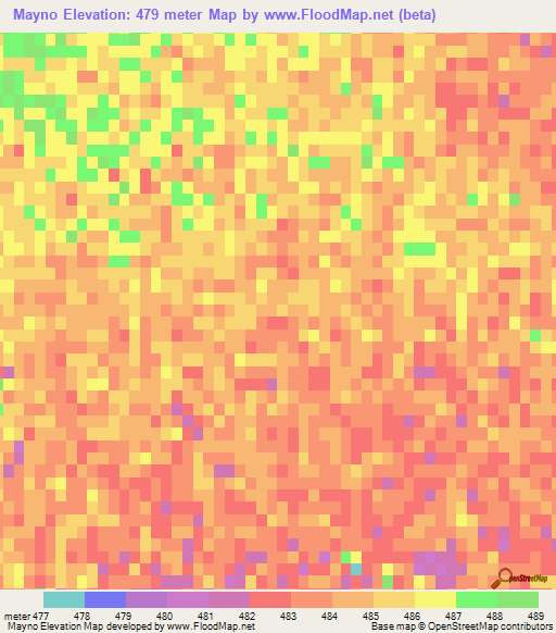Mayno,Afghanistan Elevation Map