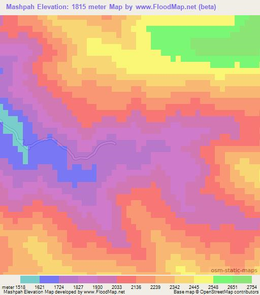 Mashpah,Afghanistan Elevation Map
