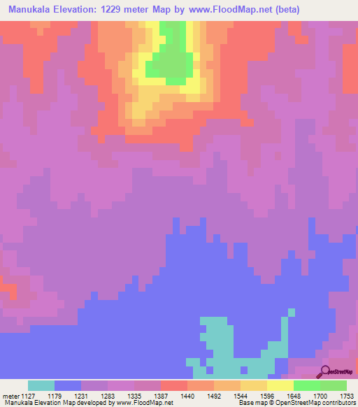 Manukala,Afghanistan Elevation Map