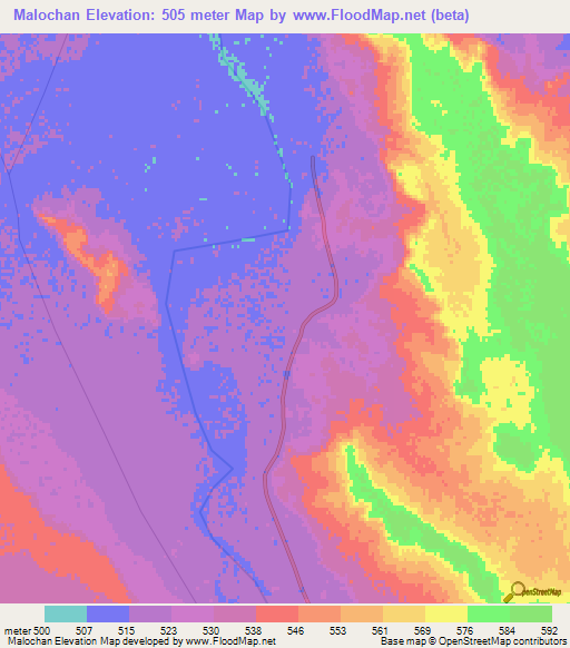 Malochan,Afghanistan Elevation Map