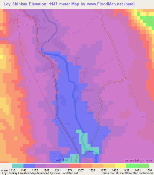 Loy Shinkay,Afghanistan Elevation Map