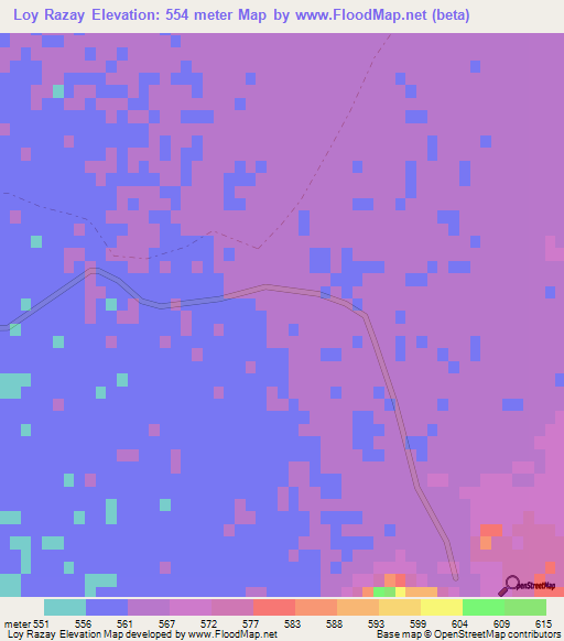 Loy Razay,Afghanistan Elevation Map