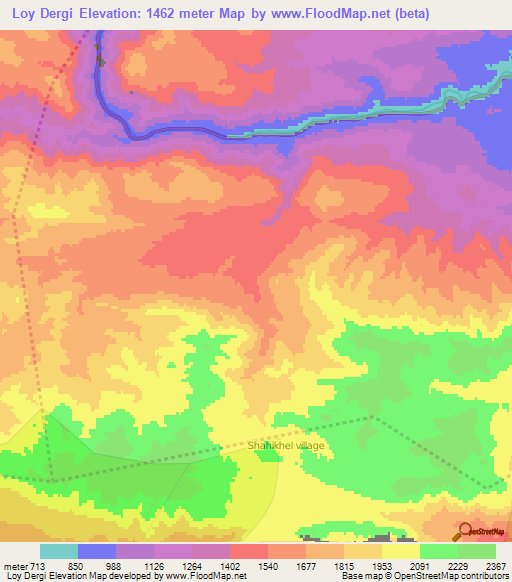Loy Dergi,Afghanistan Elevation Map