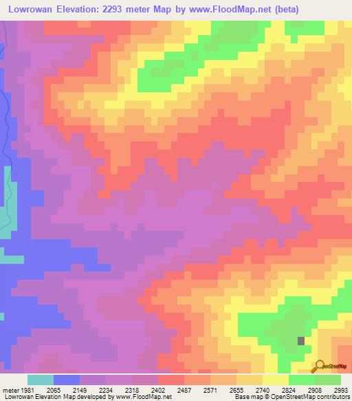 Lowrowan,Afghanistan Elevation Map
