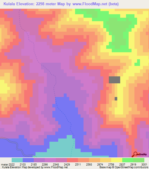 Kulala,Afghanistan Elevation Map