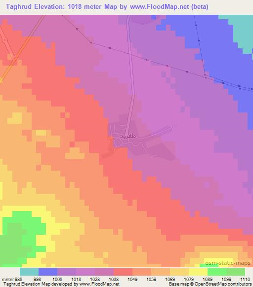 Taghrud,Iran Elevation Map
