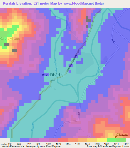 Keralah,Afghanistan Elevation Map
