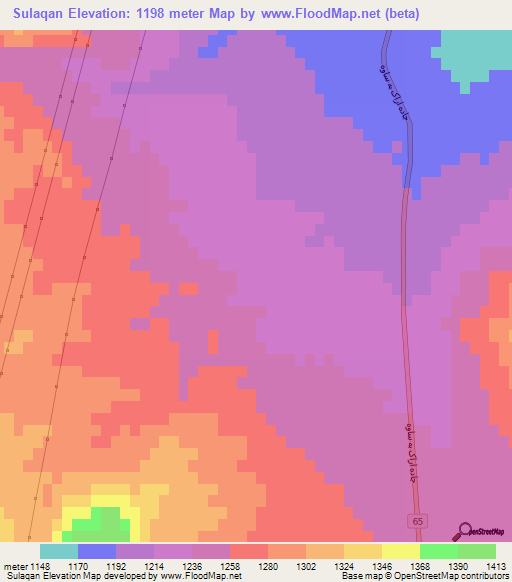 Sulaqan,Iran Elevation Map