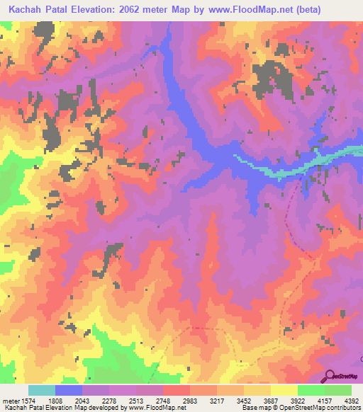 Kachah Patal,Afghanistan Elevation Map