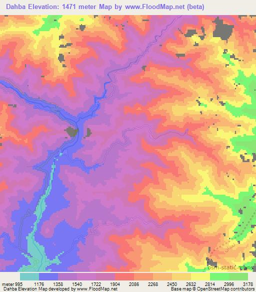 Dahba,Afghanistan Elevation Map