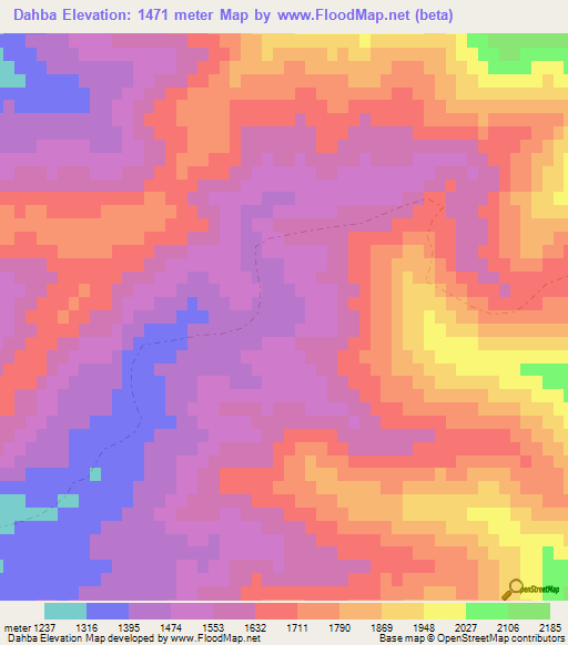 Dahba,Afghanistan Elevation Map