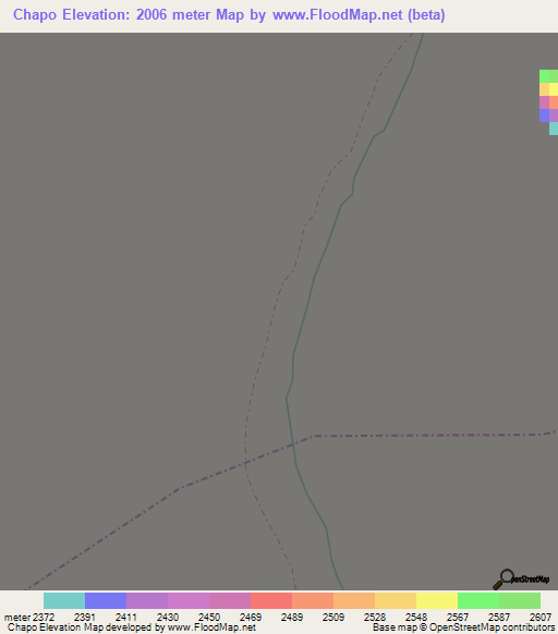 Chapo,Afghanistan Elevation Map