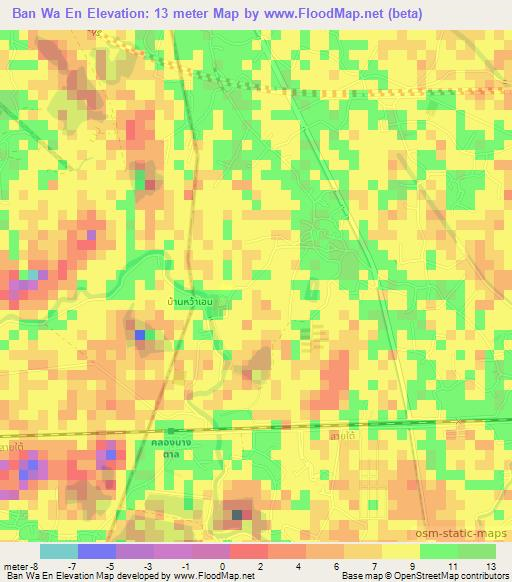 Ban Wa En,Thailand Elevation Map