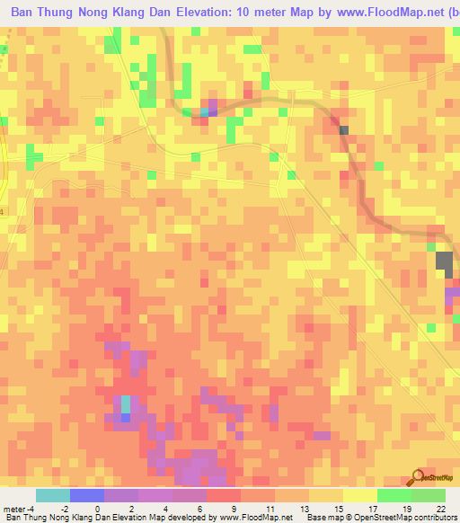 Ban Thung Nong Klang Dan,Thailand Elevation Map