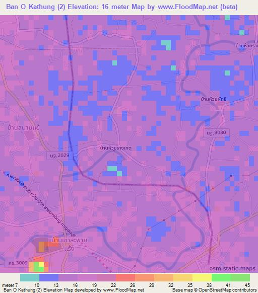 Ban O Kathung (2),Thailand Elevation Map