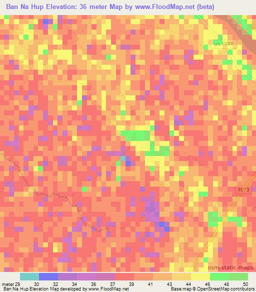Ban Na Hup,Thailand Elevation Map