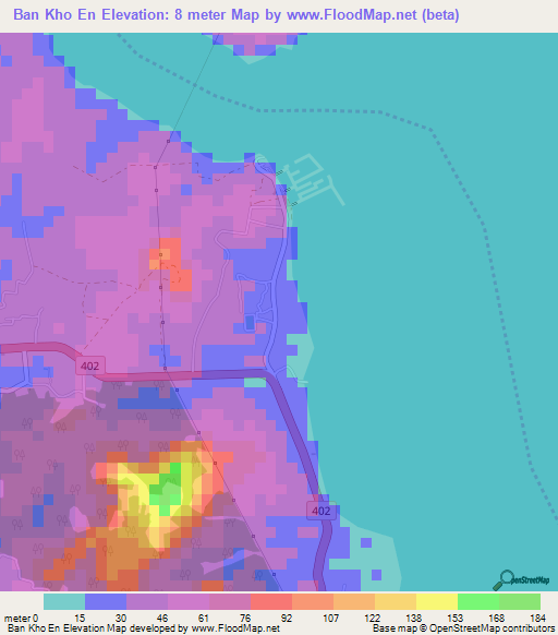 Ban Kho En,Thailand Elevation Map