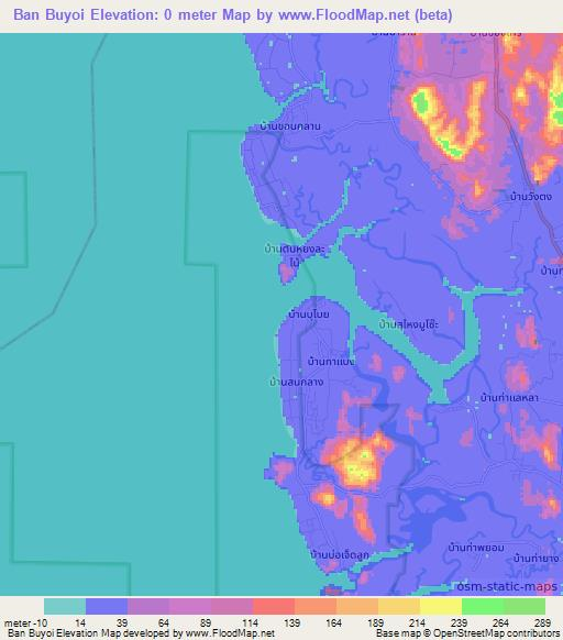 Ban Buyoi,Thailand Elevation Map