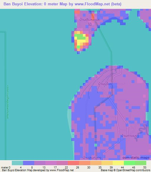 Ban Buyoi,Thailand Elevation Map