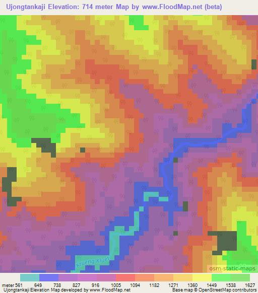 Ujongtankaji,Indonesia Elevation Map