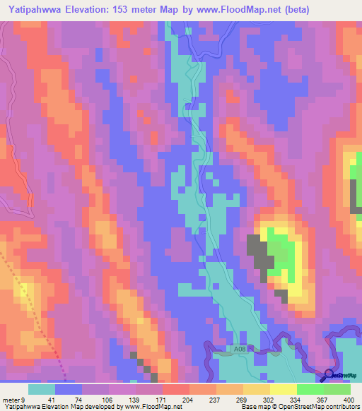 Yatipahwwa,Sri Lanka Elevation Map