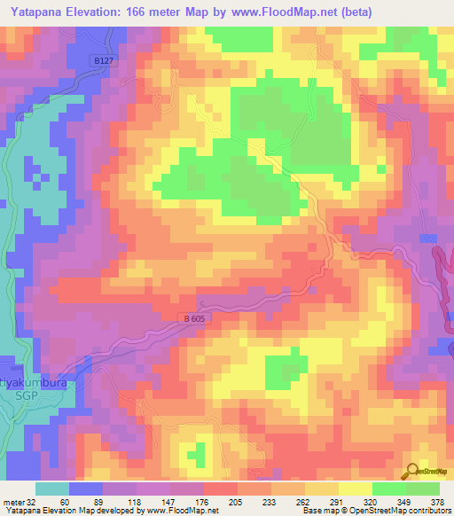 Yatapana,Sri Lanka Elevation Map