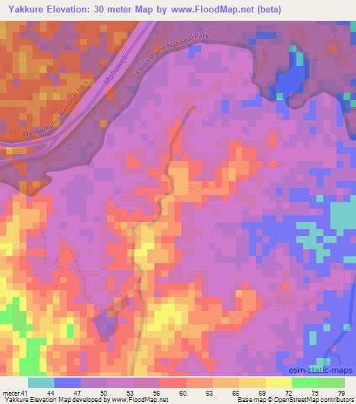 Yakkure,Sri Lanka Elevation Map