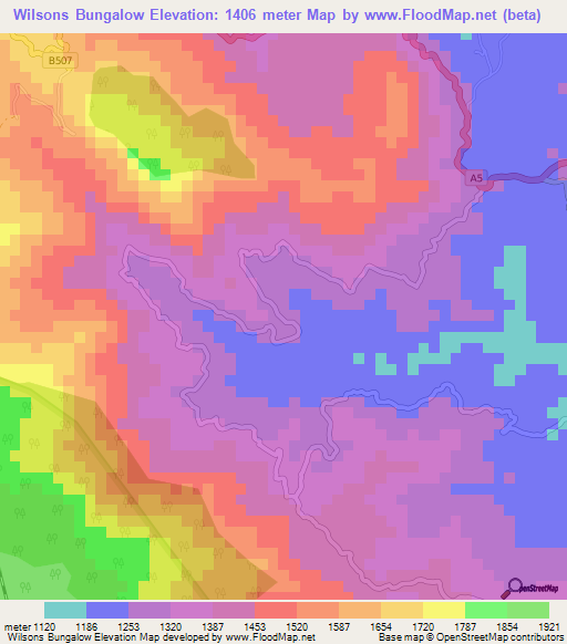 Wilsons Bungalow,Sri Lanka Elevation Map