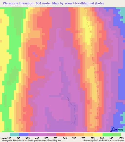 Waragoda,Sri Lanka Elevation Map