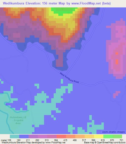Wedikumbura,Sri Lanka Elevation Map