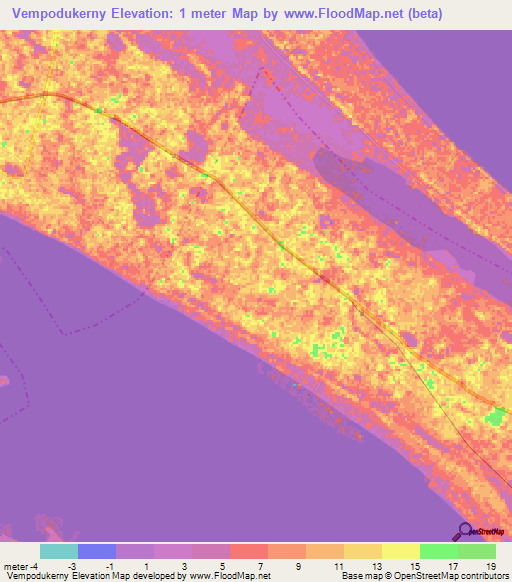 Vempodukerny,Sri Lanka Elevation Map