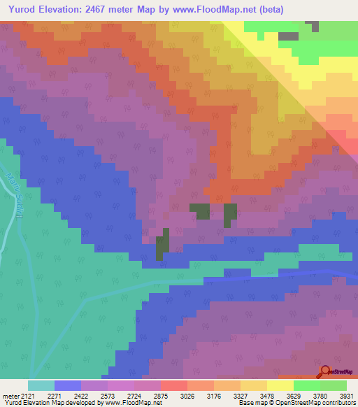 Yurod,India Elevation Map
