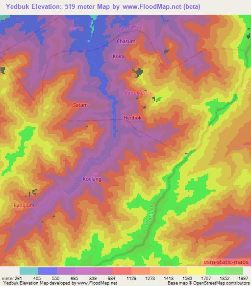 Yedbuk,India Elevation Map