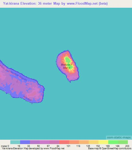 Yat-kirana,India Elevation Map