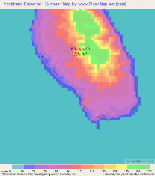 Yat-kirana,India Elevation Map