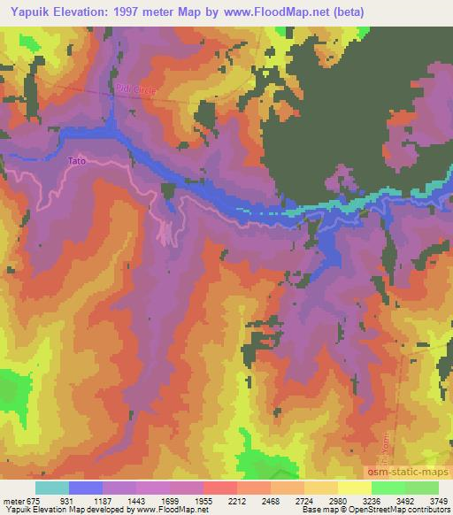 Yapuik,India Elevation Map