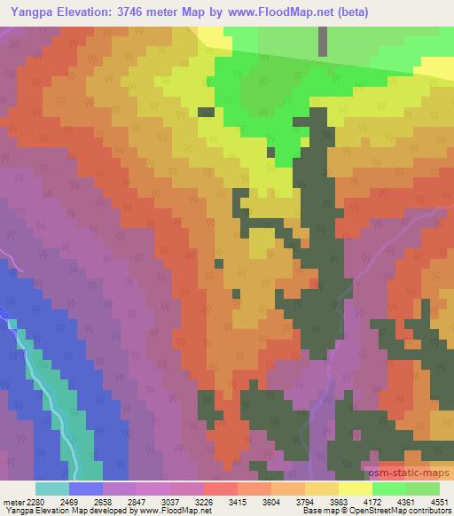 Yangpa,India Elevation Map
