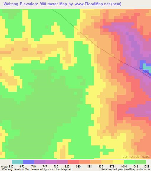 Waitang,India Elevation Map