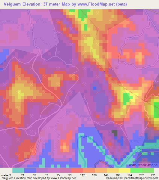 Velguem,India Elevation Map